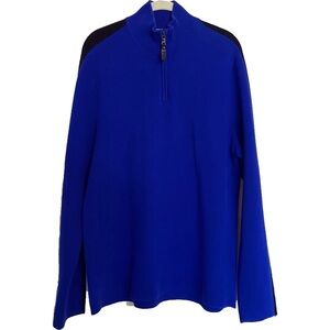 Polo Ralph Lauren 1/4 Zip Pullover Sweater Blue Size L Preppy Academia Business